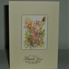 Hand painted Thank You card ( ref f 515)