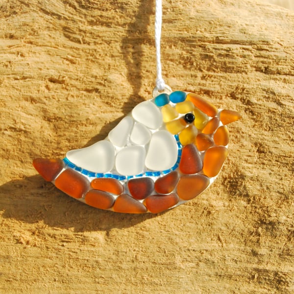 Mosaic bird hanger