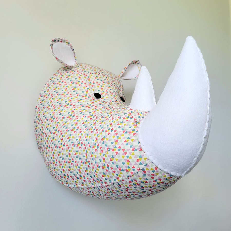 RHINO - Liberty Faux Taxidermy - Wall Mounted Animal Head