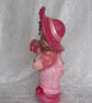 Ceramic Large Hand Painted Female Girl Figurine Pink Ornament Decoration. - Image 2