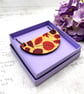 Autumn leaves statement necklace fabric and plywood nature lover - Image 6