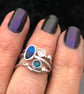Blue Topaz Stack Ring, pebble ring, sea themed jewelery, gift for her, ocean,  - Image 4