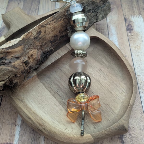 Handmade bag charm, unique gift for her. 