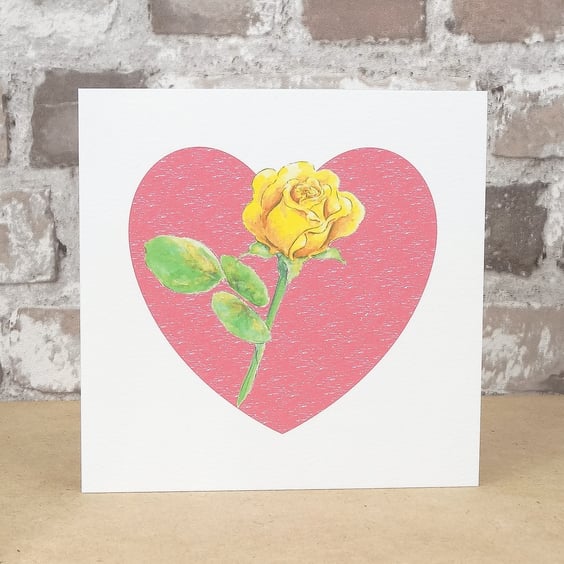 Blank Card Rosebud Blank Eco Friendly