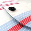 Seconds Sunday Blue, red and white striped iPad sleeve.  