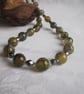 Dragon Stone - Agate & Czech Fire Polished Glass Necklace - Image 2
