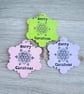 Christmas painted wooden snowflake decorations - Image 1
