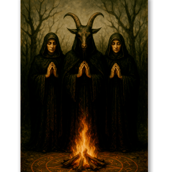 Baphomet Cult Art Print Occult Gothic Demonic Wall Painting Poster A2 A3 A4