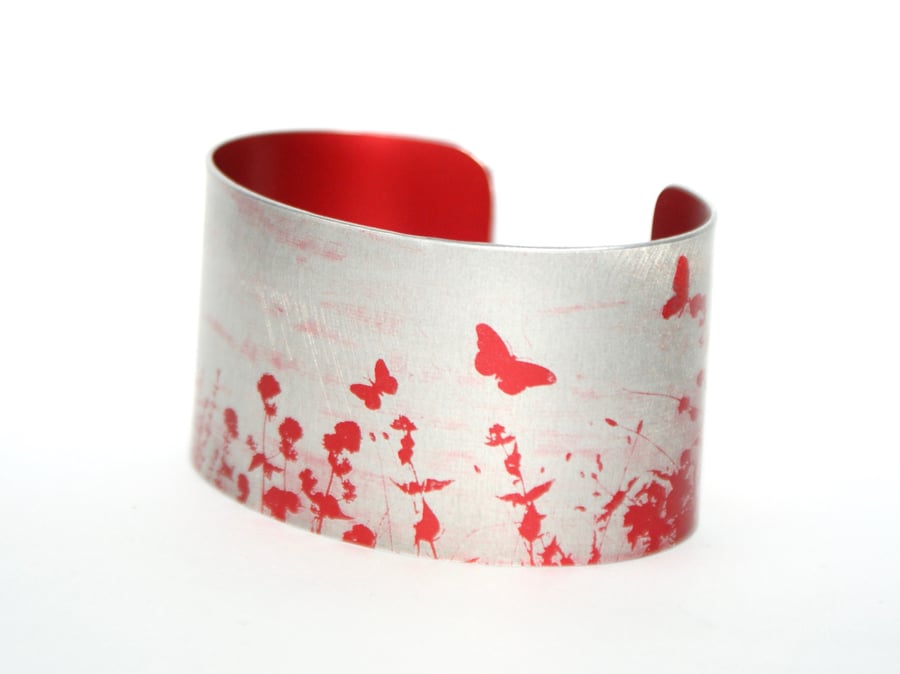Summer hedgerow cuff narrow red