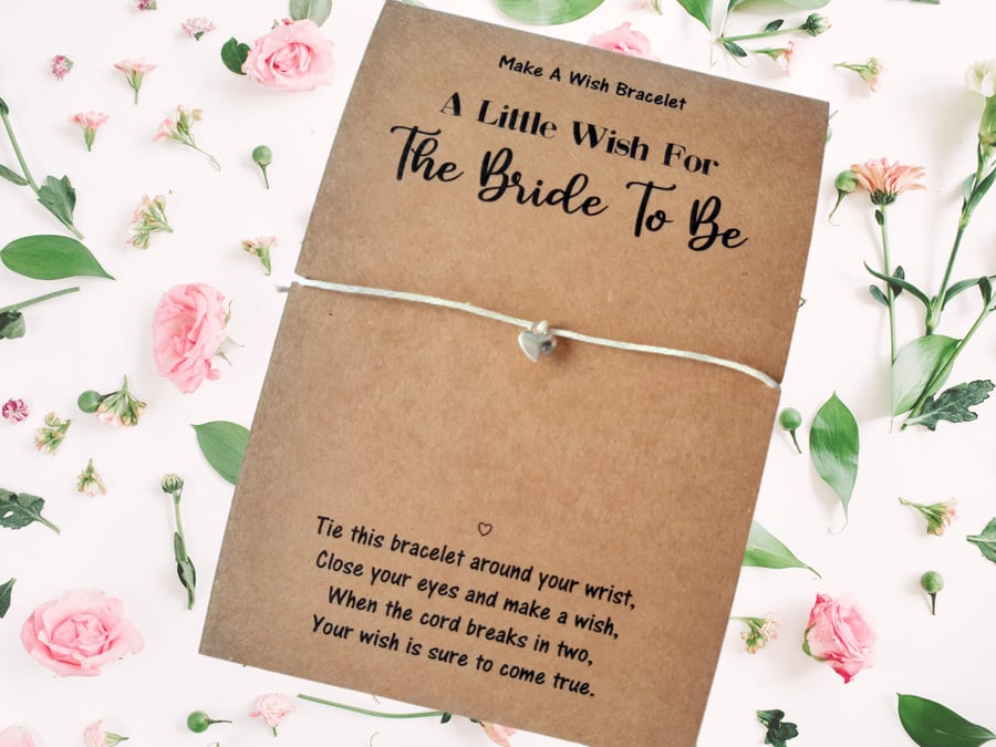 Bride To Be Wish Bracelet, Hen Do Gifts for Brides, Pre Wedding Gifts