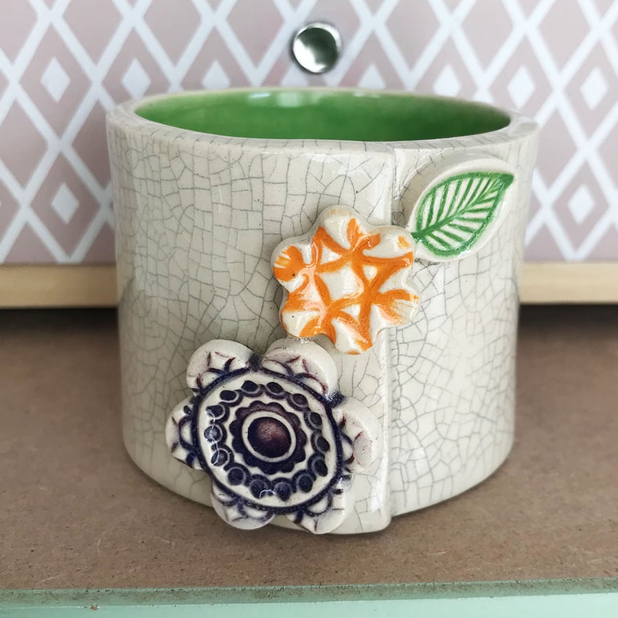 Small ceramic pot plant pot cactus pot for succulent trinket pot tealight holder