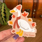 Cosy Autumn Goose Sticker