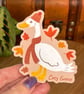 Cosy Autumn Goose Sticker - Image 1
