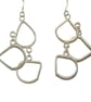 Handmade Sterling Silver Pear Geometric Silver Drop Earrings – Elegant & Unique  - Image 2