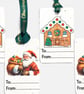 Plantable Christmas Gift Tags Set of 4, Santa & Gingerbread Seed Paper
