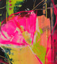 original acrylic painting embroidered abstract floral  - Image 2