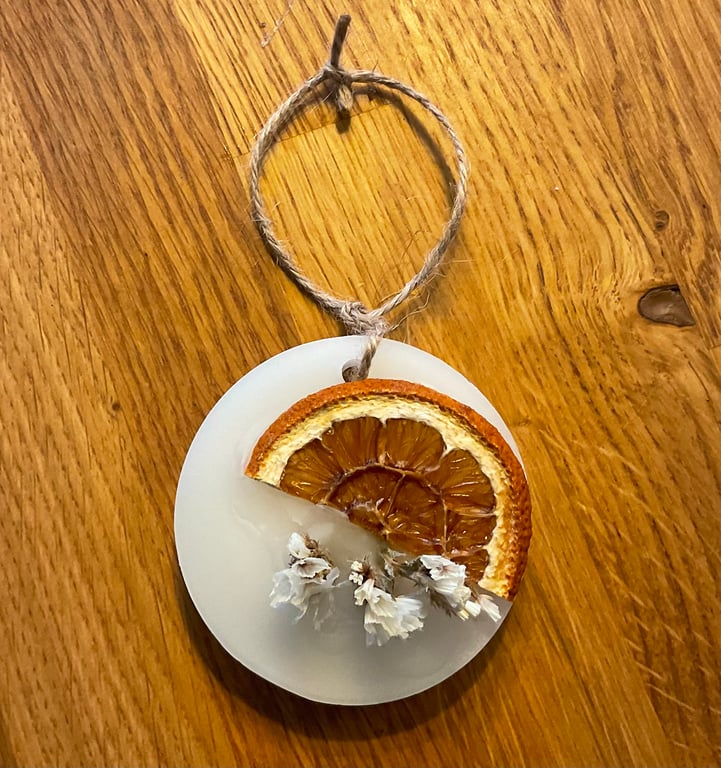Beeswax and Orange hanging decoration - letterbox gift