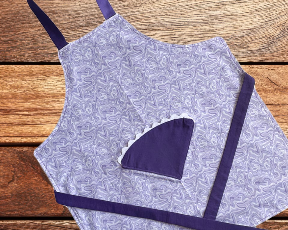 Handmade Children's Apron, Small Apron, Coloured Abstract Design 5-8 yrs-CAPR05