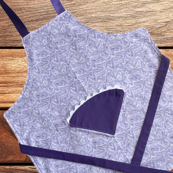 Handmade Children's Apron, Small Apron, Coloured Abstract Design 5-8 yrs-CAPR05