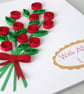 Quilled roses bouquet card - With all my love - Image 1
