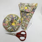 Pin Cushion and Quilted Scissor Case