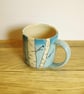 Medium Mug - Birch Trees, Sky and Birds - Image 2
