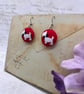 Westie fabric button festive dangle earrings gifts for dog lovers - Image 3