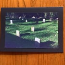 Handmade original photo card of the Pet Cemetery in Northumberland Park 