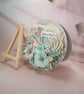 Handmade Round Greeting Card (60) Light Blue Window Box Included - Image 4
