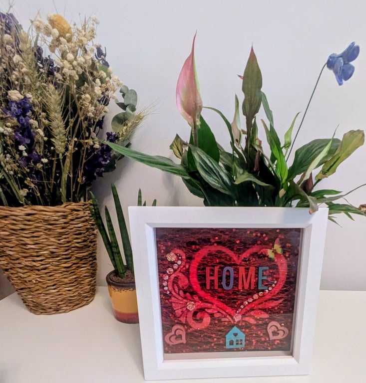 Home is where the heart is mixed media