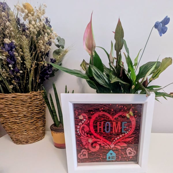 Home is where the heart is mixed media