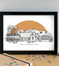Formby Merseyside Skyline Art Print - Image 2