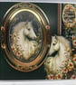 Greeting Card - The Enchanted Realm White Horse by Carolee Crafts -   C7