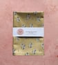 Fabric Handmade Pretty Cotton Tea Towel with a Zebra Design Pale Yellow Fabric