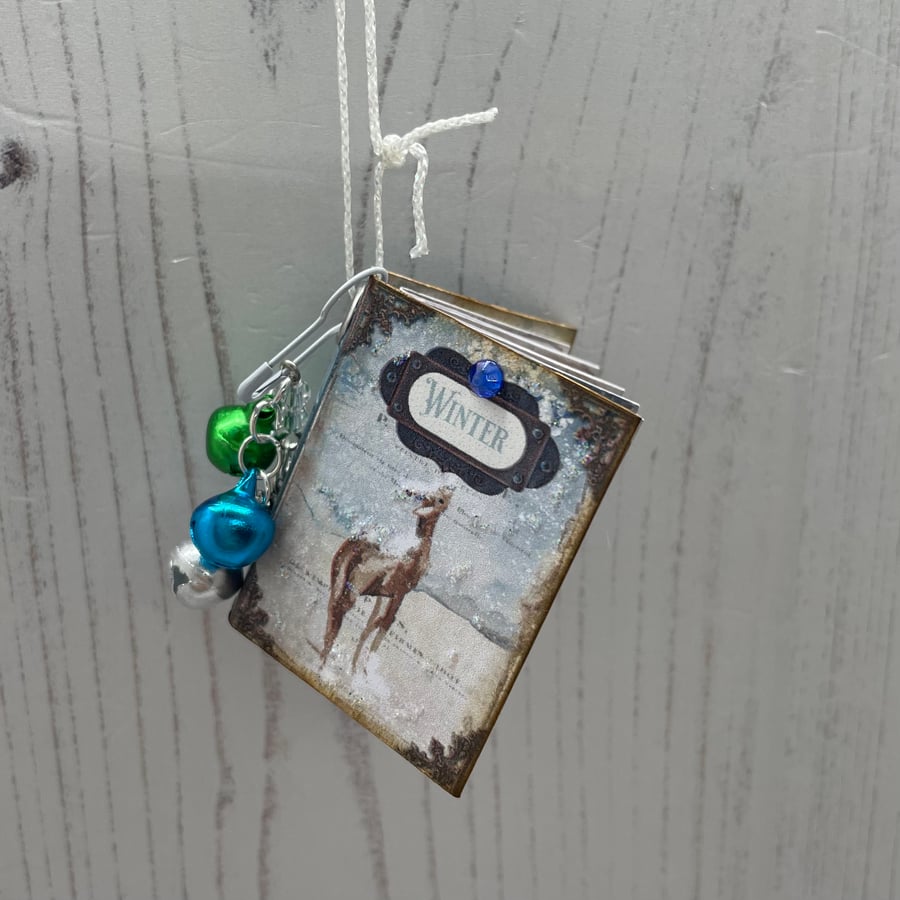 Christmas Miniature Book Decoration (Deer) PB9