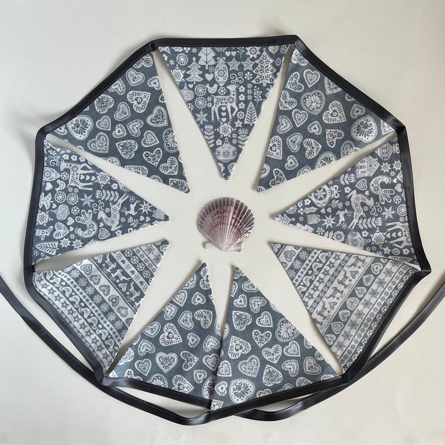 Scandi Grey Bunting - large