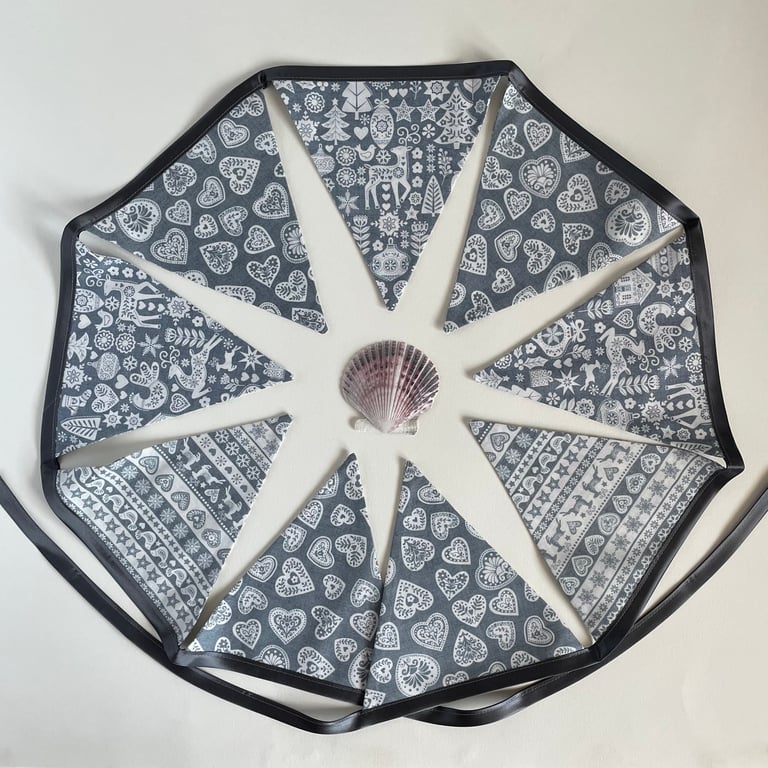 Scandi Grey Bunting - large