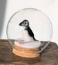 Winter Puffin tiny wool snow globe decoration - Image 2