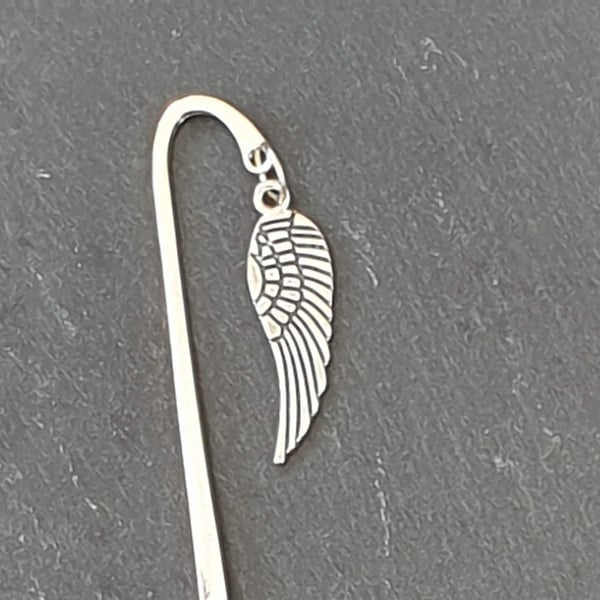 Silver-Plated Bookmark with Wing Charm