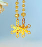 Gold Snowflake Earrings & Sparkly Crystal, Christmas Jewellery, Stocking Filler