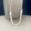 Hand Forged Sterling Silver Horse Shoe Necklace 18" - Handmade By CMcB Jewellery