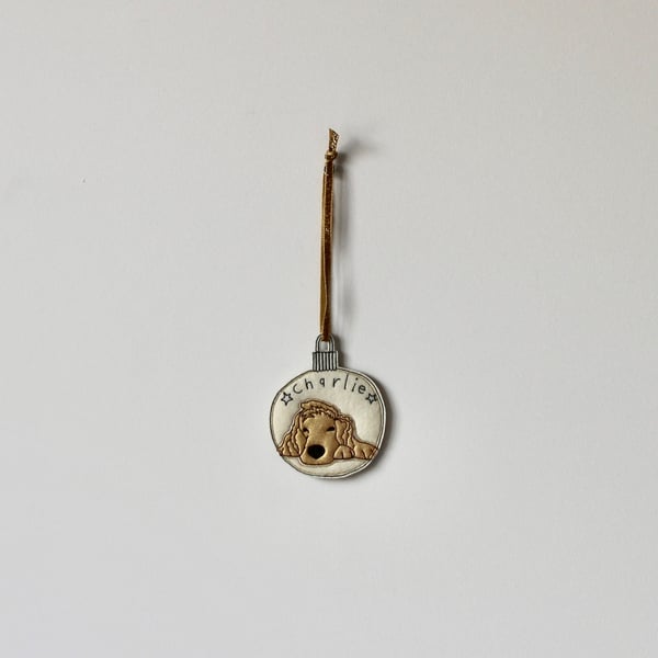 Special Order for Lauren- 'Charlie' - Hanging Bauble Decorations