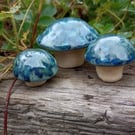 Blue Toadstools Trio