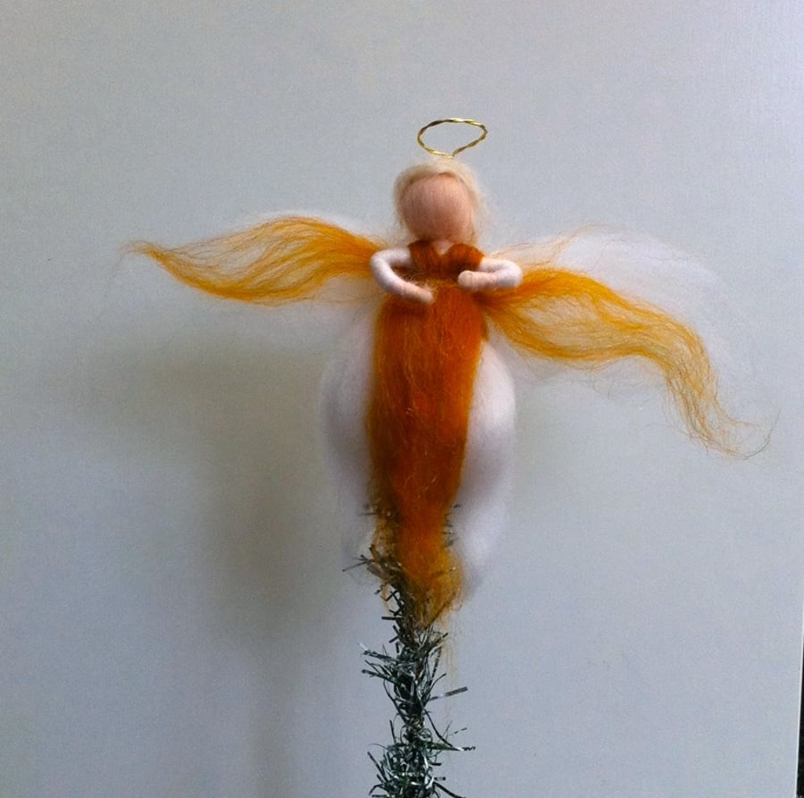 Christmas magical woollen fairy - Gold