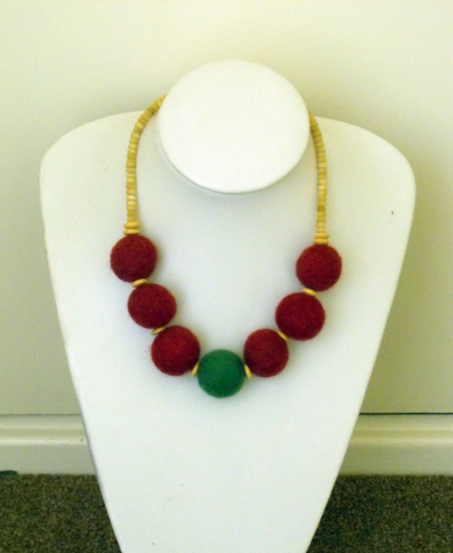 Felt Ball Necklace