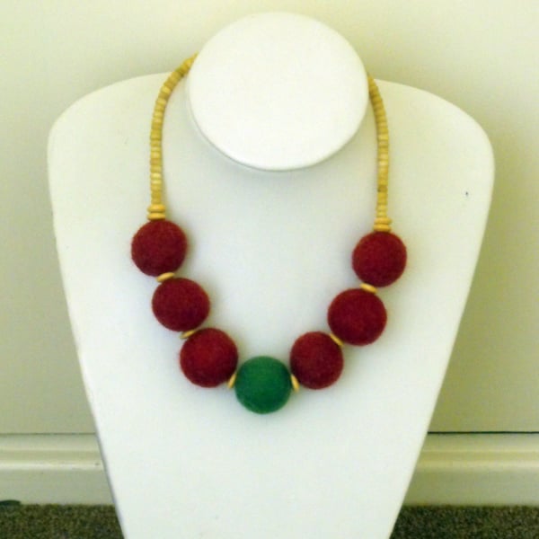 Felt Ball Necklace