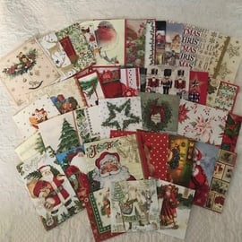 Craft Supplies: Christmas Napkins Collection of 40 (BUNDLE NUMBER 2)