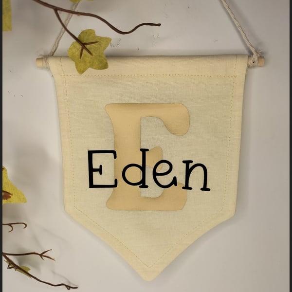 Name pennant. Initial pennant. Name banner. Personalised pennant 