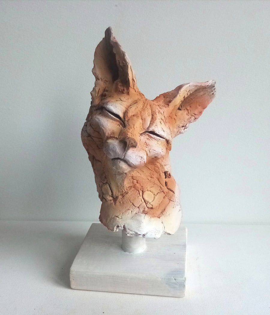 Feline. Serval sketch sculpture. 