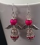 Howlite and Crystal Angel Earrings - Image 2